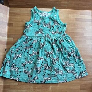 Hanna Andersson zebra cotton sleeveless sundress size 5